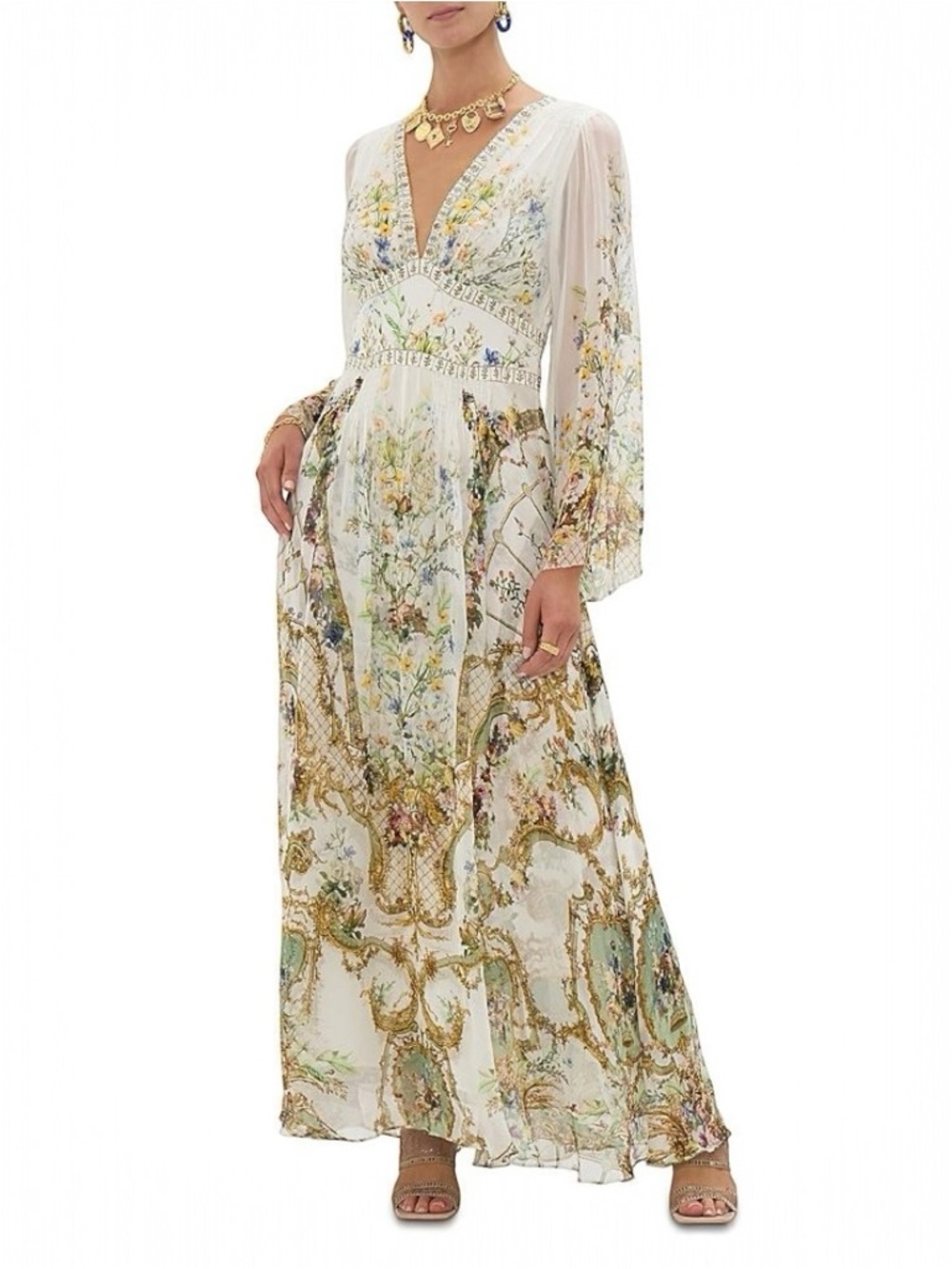 Flared Sleeve Dress Dressing Room Drama, NWT, M, $1,1100MSRP